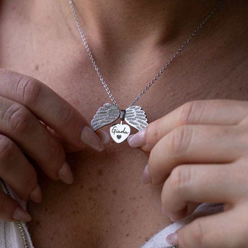 My angel necklace with custom engraving