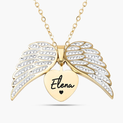 My angel necklace with custom engraving